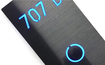 Room Number Panel Sign Black - Lighted by Luxello LED Signage Room Number Panel Sign Black - Lighted by Luxello LED Signage